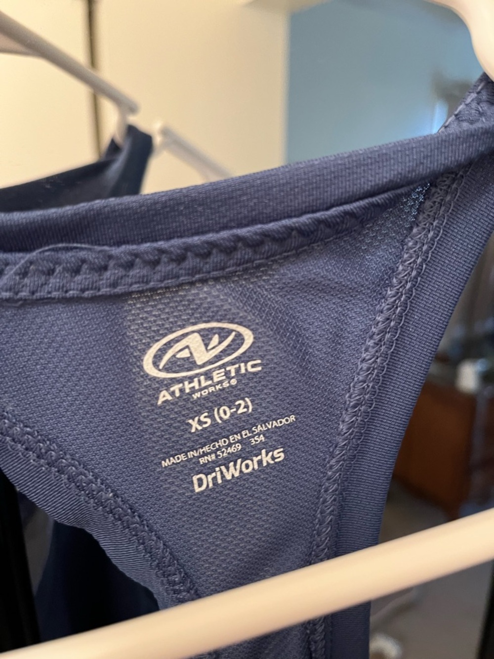 Navy Blue Racerback Performance Tank - Picture 2 of 3